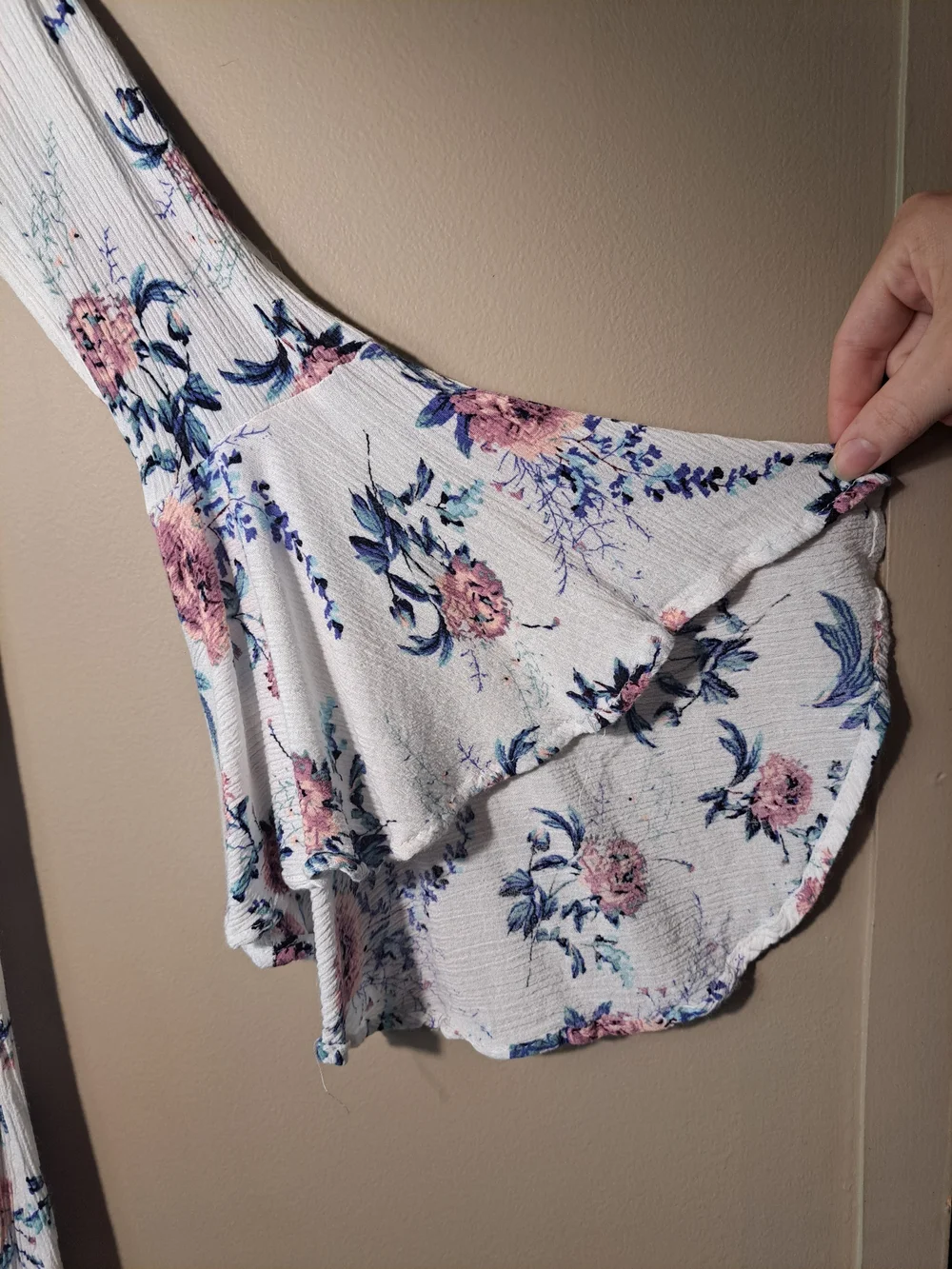 Kori Floral V-Neck Tunic with Flared Sleeves